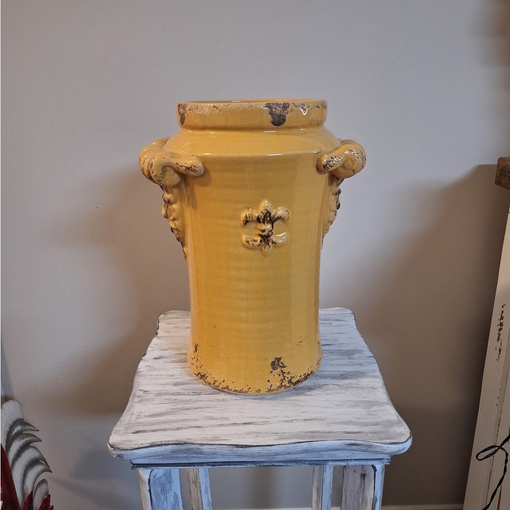 Vintage Yellow Ceramic Vase